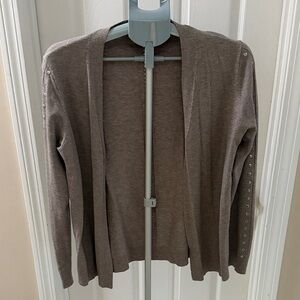 Milano Taupe Cardigan Sweater M